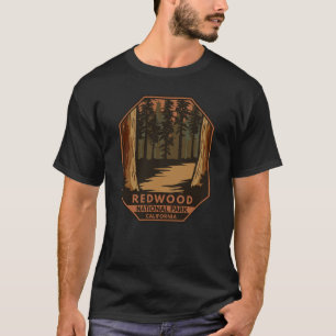 Redwood National Park Minimal Retro Emblem T-Shirt