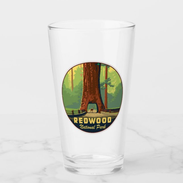 Redwood National Park Pint Glass (Front)