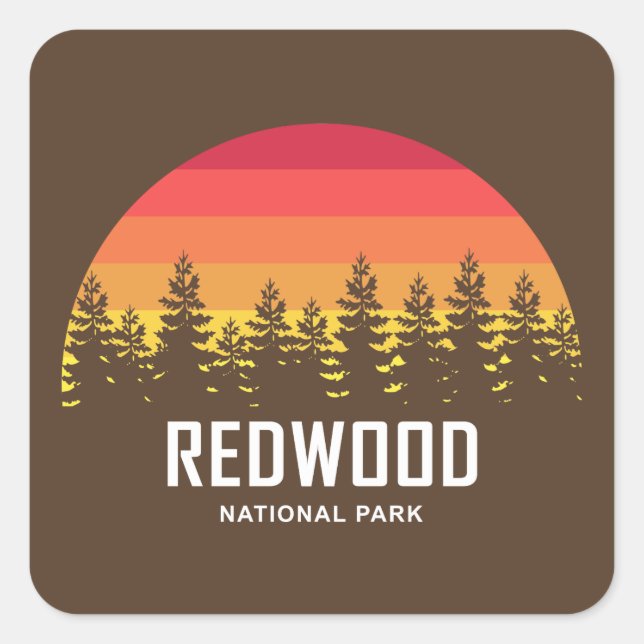Redwood National Park Square Sticker (Front)