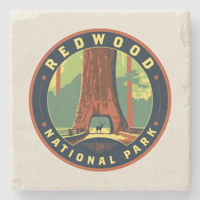 Redwood National Park Stone Coaster (Front)