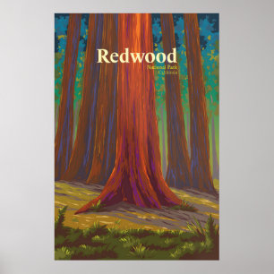 Redwood National Park Travel Poster