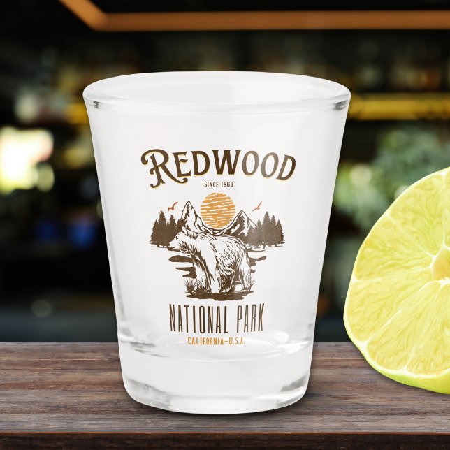 Redwood National Park Vinateg Landscape Shot Glass (Creator Uploaded)