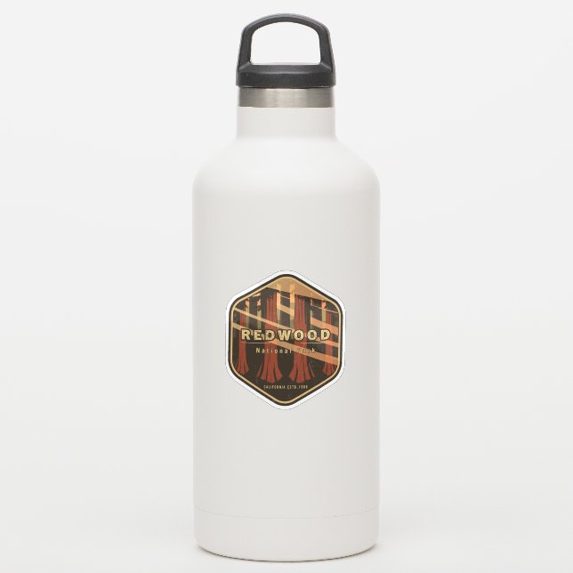 Redwood National Park – Vintage California Forest  (Waterbottle)
