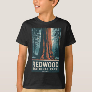 Redwood National Park Vintage Camping Hiking Men W T-Shirt