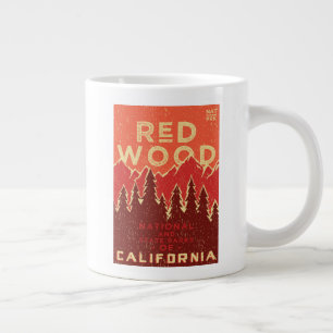 Redwood National Park Vintage Poster Large Coffee Mug