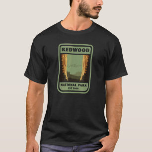 Redwood National Park Vintage Style Badge T-Shirt