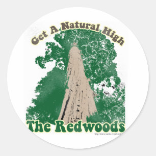 Redwood Natural High Classic Round Sticker
