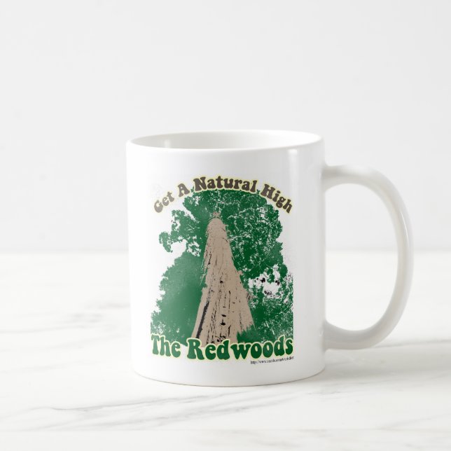 Redwood Natural High Retro Travel Logo Coffee Mug (Right)