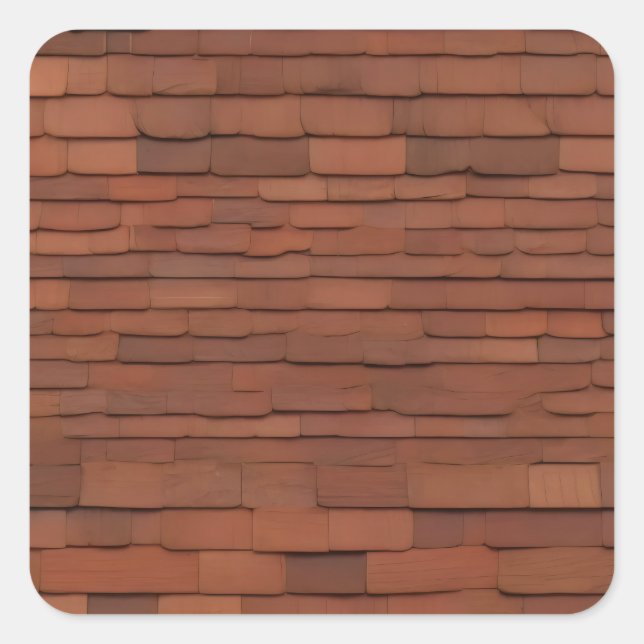 Redwood roof shingles square sticker (Front)