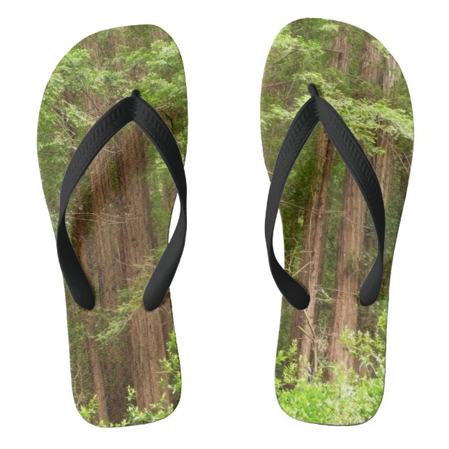 Redwood Trees at Muir Woods National Monument Flip Flops (Footbed)