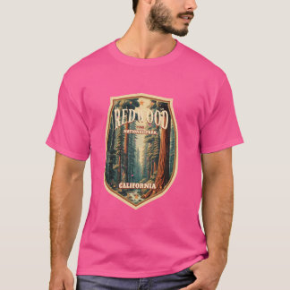 Redwood Trees National Park Vintage Poster T-Shirt