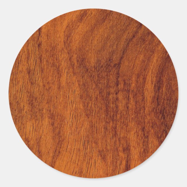 Redwood Veneer Classic Round Sticker (Front)