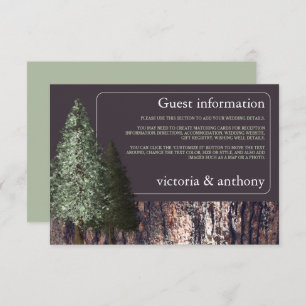 Redwoods & Bark, Rustic Wedding Detail Enclosure Card
