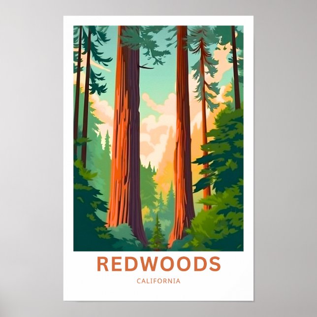 Redwoods California Travel Print (Front)