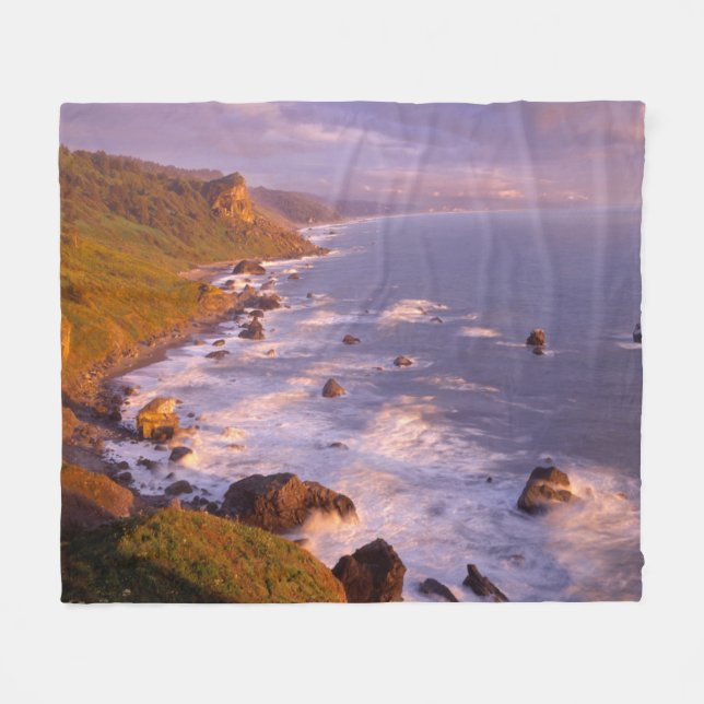 Redwoods coastline, California Fleece Blanket (Front (Horizontal))