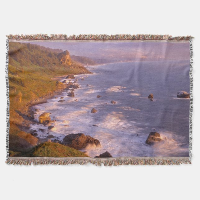 Redwoods coastline, California Throw Blanket (Front)