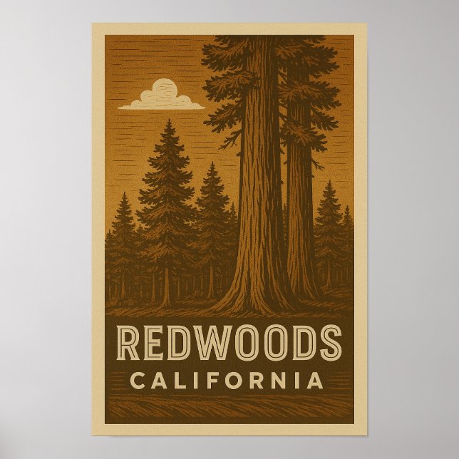 Redwoods National Park California Poster (Front)