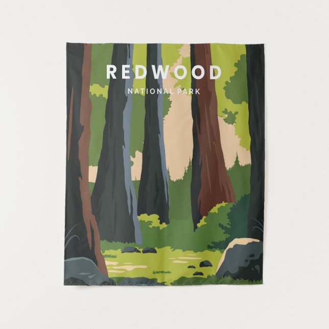 Redwoods National park Tapestry (Front)
