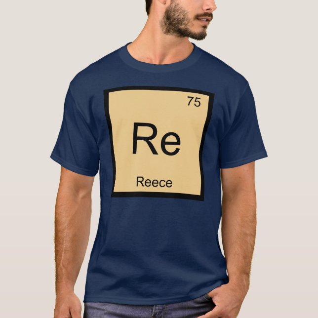 Reece Name Chemistry Element Periodic Table T-Shirt (Front)