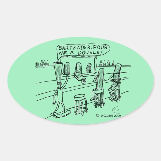 Reed Bar Oval Sticker (Front)