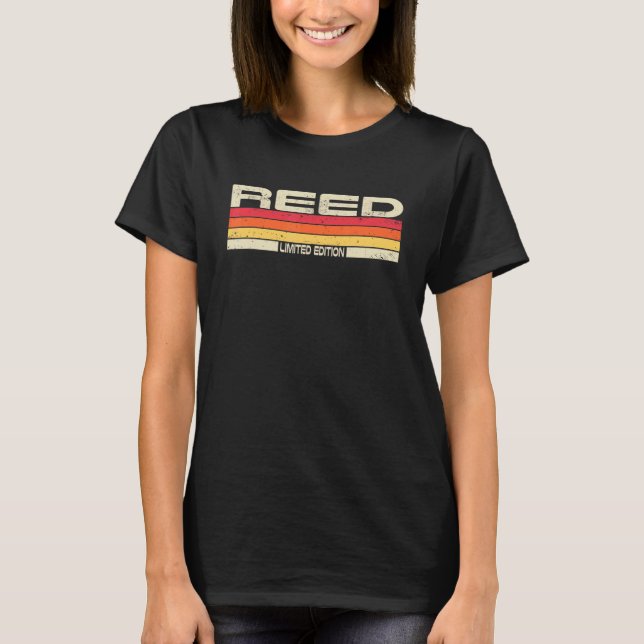 Reed Surname Birthday Family Reunion 80s 90s Sunse T-Shirt (Front)