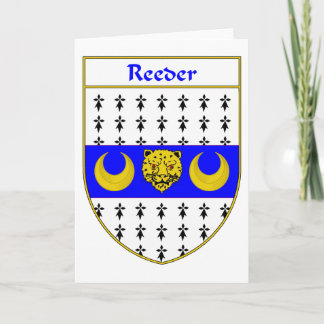 Reeder Coat of Arms/Family Crest Holiday Card