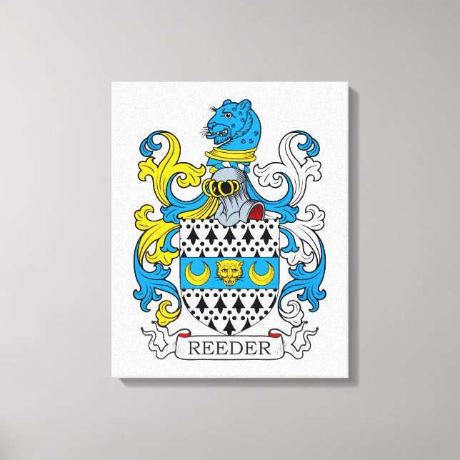 Reeder Family Crest Canvas Print (Front)