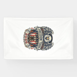 reedom Tour 2026 Vintage Eagle Motorcycle Banner