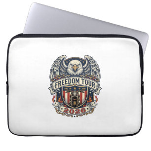 reedom Tour 2026 Vintage Eagle Motorcycle Laptop Sleeve