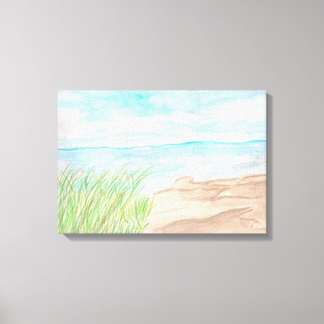 Reeds Beach Canvas Print (Front)