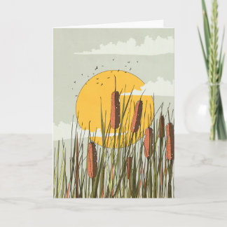Reeds in the Sunset Card
