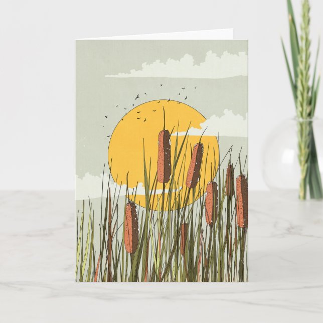 Reeds in the Sunset Card (Front)