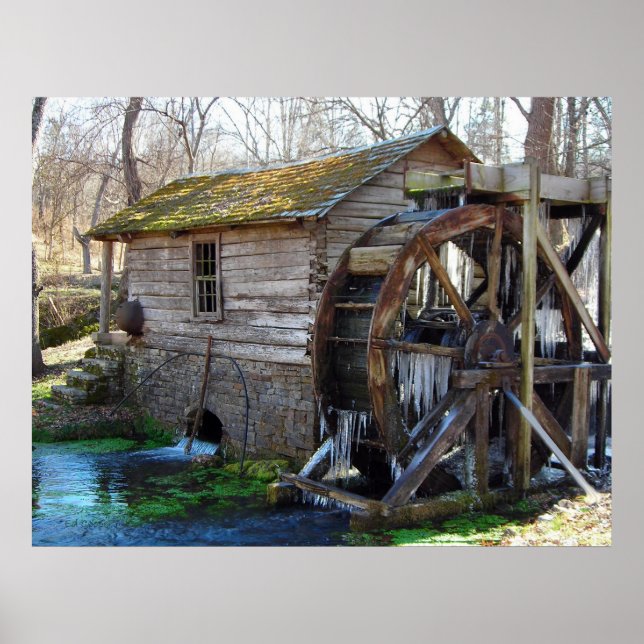 Reeds Spring Mill in January Poster (Front)