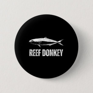 Reef Donkey Shirt Amberjack Offshore Fishing Funny 6 Cm Round Badge