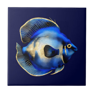 Reef Gold blue hippo tang fish decorative wall Tile