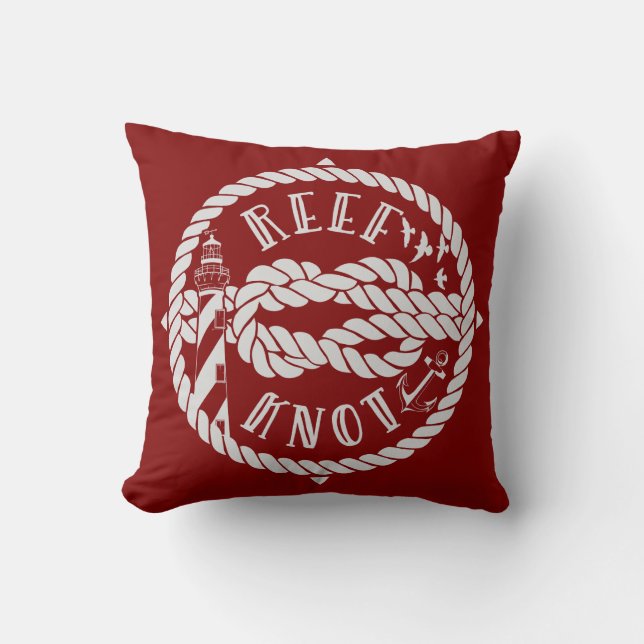 Reef knot lighthouse cushion (Front)