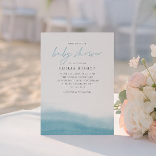Reef Tides Coastal Watercolor Baby Shower Invitation