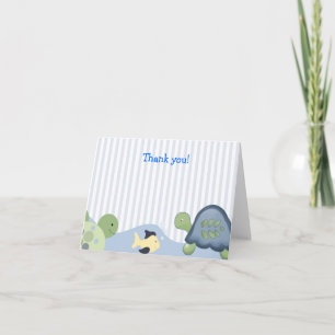 REEF TURTLE Folded Thank you note Card