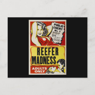 Reefer madness retro vintage poster postcard