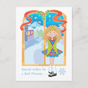 Reel Blonde Christmas Holiday Postcard