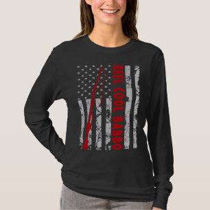 Reel Cool Babbo Fishing American Flag for Fisherm T-Shirt