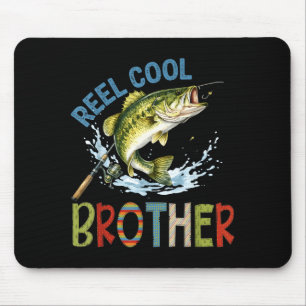 Reel cool brother fishing brother birthday vintage mouse mat