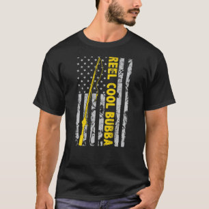 Reel Cool Bubba Fishing American Flag Gift Fisherm T-Shirt