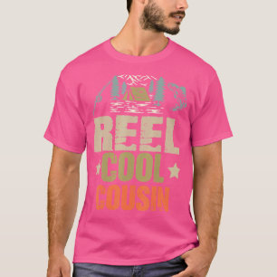 Reel Cool Cousin Proud Fishing Family Camping Crew T-Shirt