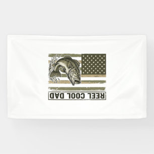 Reel Cool Dad Bass Fishing Flag Vector Design_1 Banner