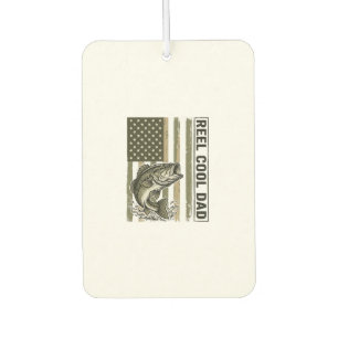 Reel Cool Dad Bass Fishing Flag Vector Design_1 Car Air Freshener
