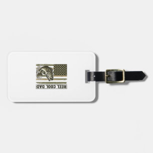 Reel Cool Dad Bass Fishing Flag Vector Design_1 Luggage Tag