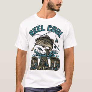 Reel Cool Dad Bass Fishing Vintage Vector Design_1 T-Shirt