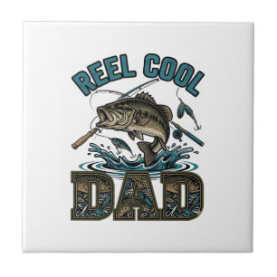 Reel Cool Dad Bass Fishing Vintage Vector Design_1 Tile