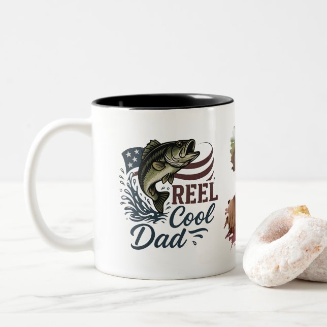 Reel Cool Dad Custom Photo Fishing Mug (With Donut)